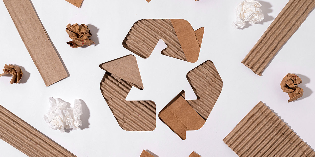 Como é feita a reciclagem do papelão